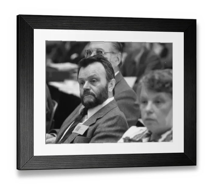 Framed Print : 4th Extraordinary Congress of the German Trade Union Confederation (DGB) on 12