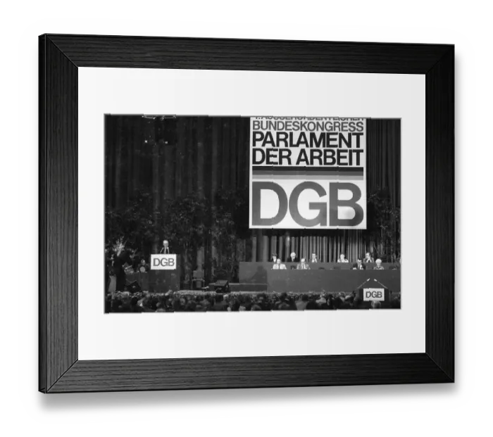 Framed Print : 4th Extraordinary Congress of the German Trade Union Confederation (DGB) on 12 Framed Print : 4th Extraordinary Congress of the German Trade Union Confederation (DGB) on 12