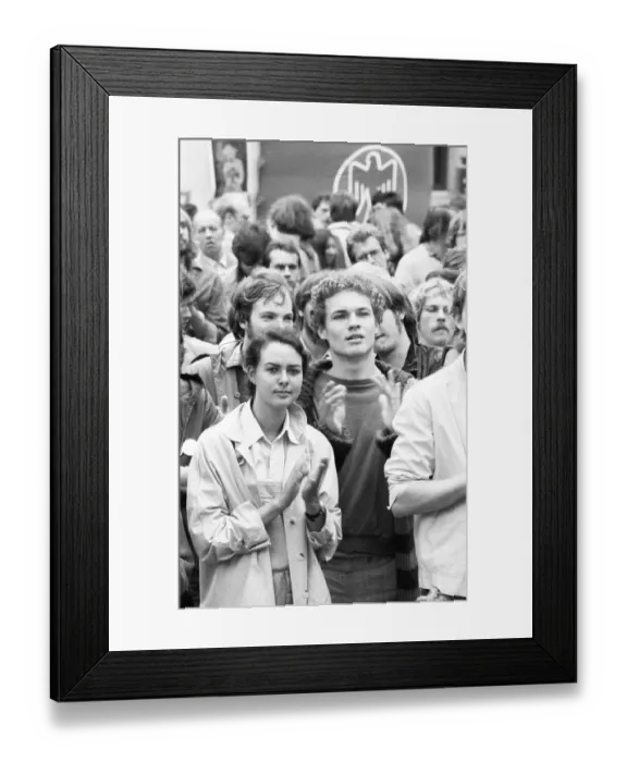 Framed Print : The peace movement demonstrated on the occasion of the Anti-War Day with the Cologne Peace Weeks on 31 Framed Print : The peace movement demonstrated on the occasion of the Anti-War Day with the Cologne Peace Weeks on 31