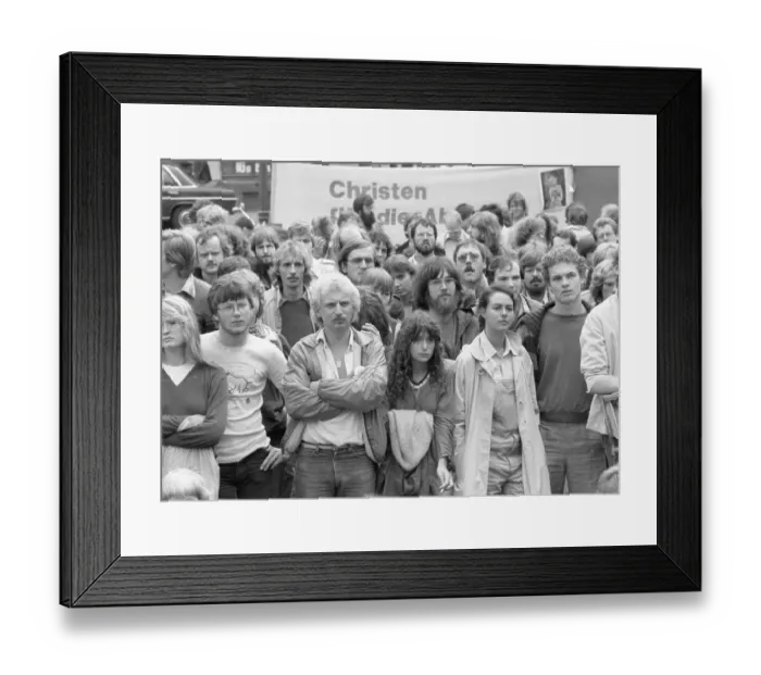 Framed Print : The peace movement demonstrated on the occasion of the Anti-War Day with the Cologne Peace Weeks on 31