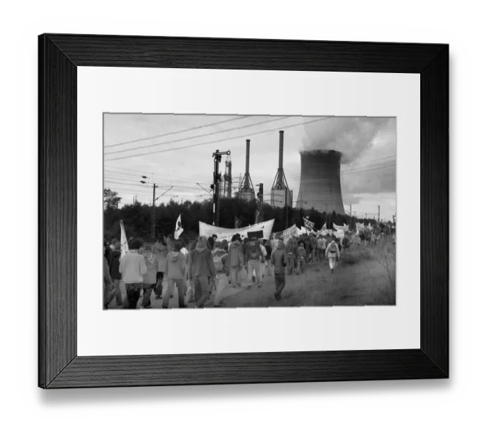 Framed Print : More than 10, 000 opponents of nuclear power and nuclear weapons demonstrated for their aims on 25