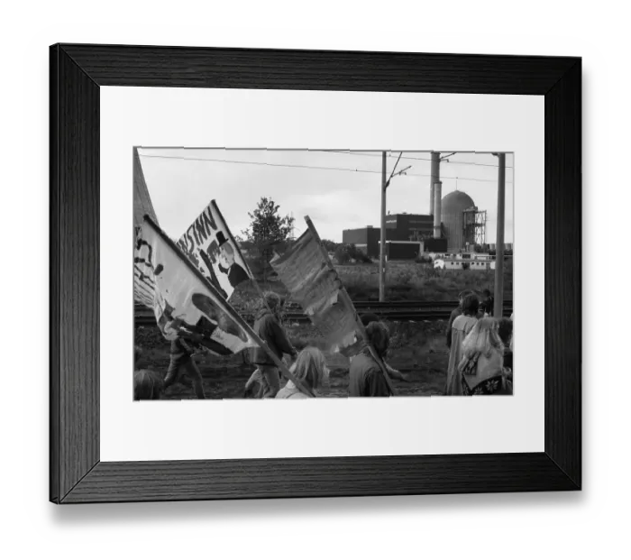 Framed Print : More than 10, 000 opponents of nuclear power and nuclear weapons demonstrated for their aims on 25