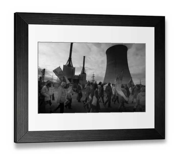 Framed Print : More than 10, 000 opponents of nuclear power and nuclear weapons demonstrated for their aims on 25