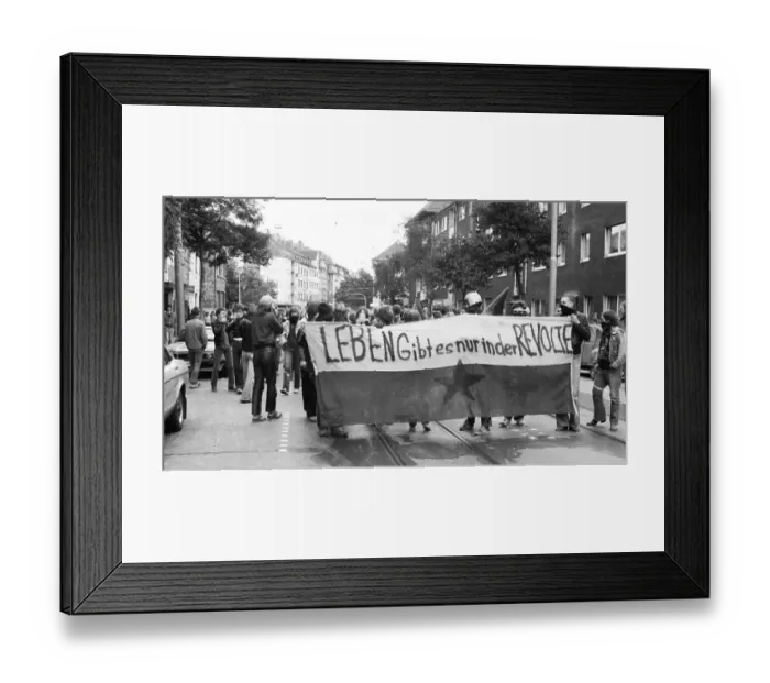 Framed Print : Autonomous groups of the left scene occupied an empty factory (Bo-Fabrik) Framed Print : Autonomous groups of the left scene occupied an empty factory (Bo-Fabrik)
