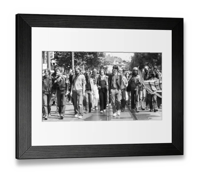 Framed Print : Autonomous groups of the left scene occupied an empty factory (Bo-Fabrik)