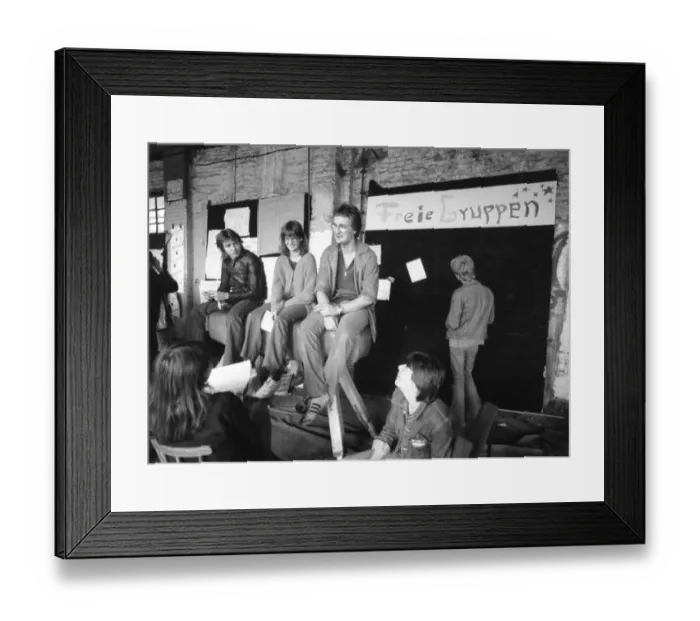Framed Print : Autonomous groups of the left scene occupied an empty factory (Bo-Fabrik) Framed Print : Autonomous groups of the left scene occupied an empty factory (Bo-Fabrik)