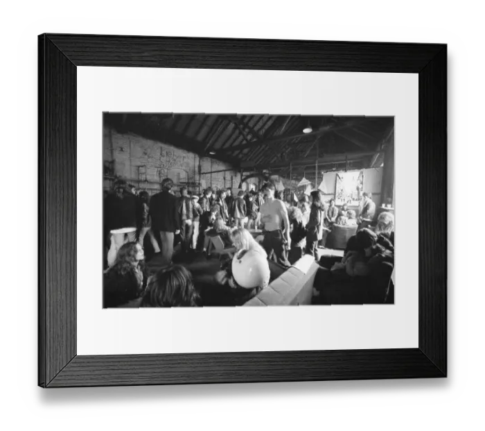 Framed Print : Autonomous groups of the left scene occupied an empty factory (Bo-Fabrik) Framed Print : Autonomous groups of the left scene occupied an empty factory (Bo-Fabrik)