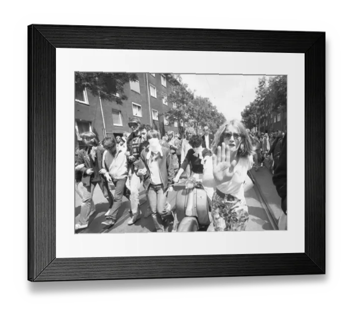 Framed Print : Autonomous groups of the left scene occupied an empty factory (Bo-Fabrik)