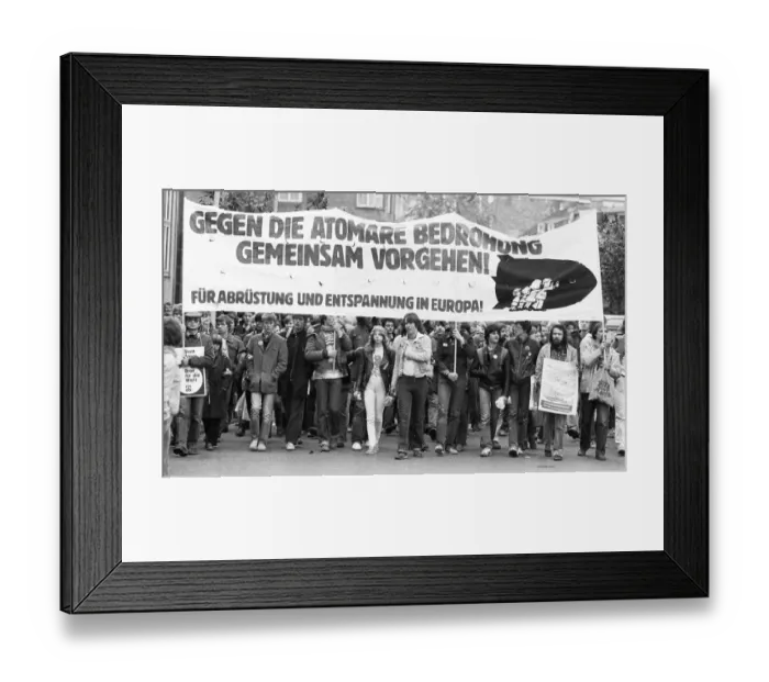Framed Print : More than 300, 000 people attended the largest peace demonstration in Germany up to that time in Bonn's Hofgarten Framed Print : More than 300, 000 people attended the largest peace demonstration in Germany up to that time in Bonn's Hofgarten