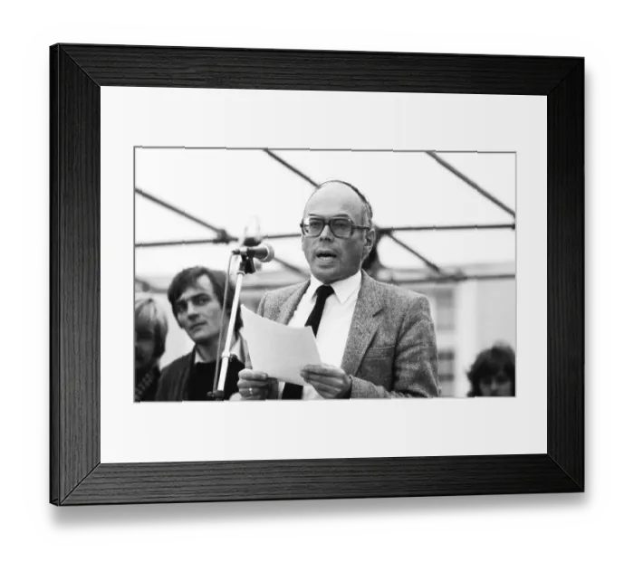 Framed Print : More than 300, 000 people attended the largest peace demonstration in Germany up to that time in Bonn's Hofgarten