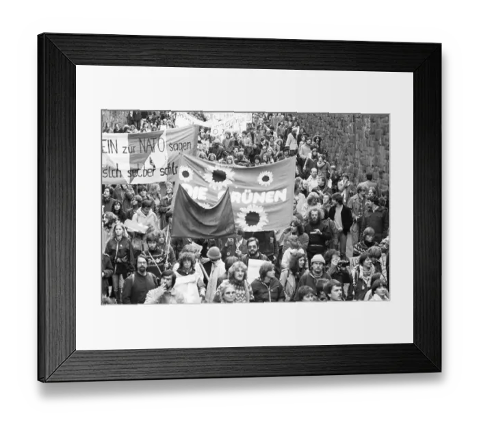 Framed Print : More than 300, 000 people attended the largest peace demonstration in Germany to date in Bonn's Hofgarten in Framed Print : More than 300, 000 people attended the largest peace demonstration in Germany to date in Bonn's Hofgarten in