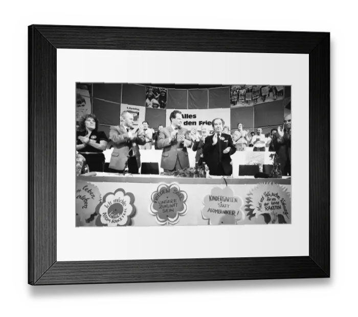 Framed Print : The 6th Party Congress of the German Communist Party (DKP) on 29-31 May 1981 in Hanover