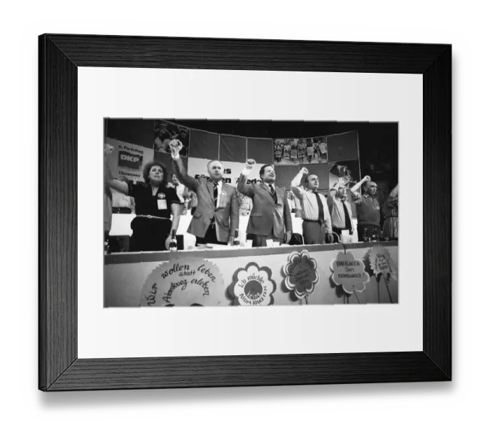 Framed Print : The 6th Party Congress of the German Communist Party (DKP) on 29-31 May 1981 in Hanover