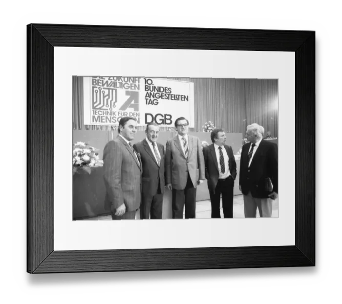 Framed Print : 10th Congress of Salaried Employees in the DGB in October 1981