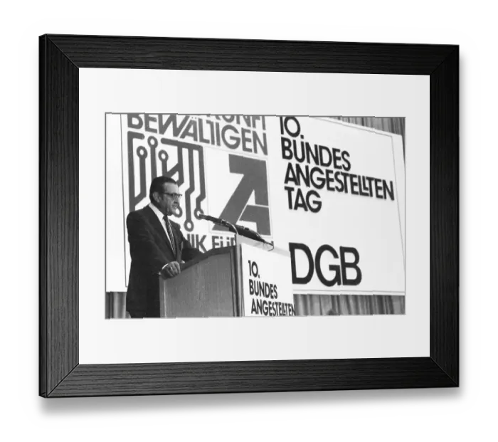 Framed Print : 10th Congress of Salaried Employees in the DGB in October 1981