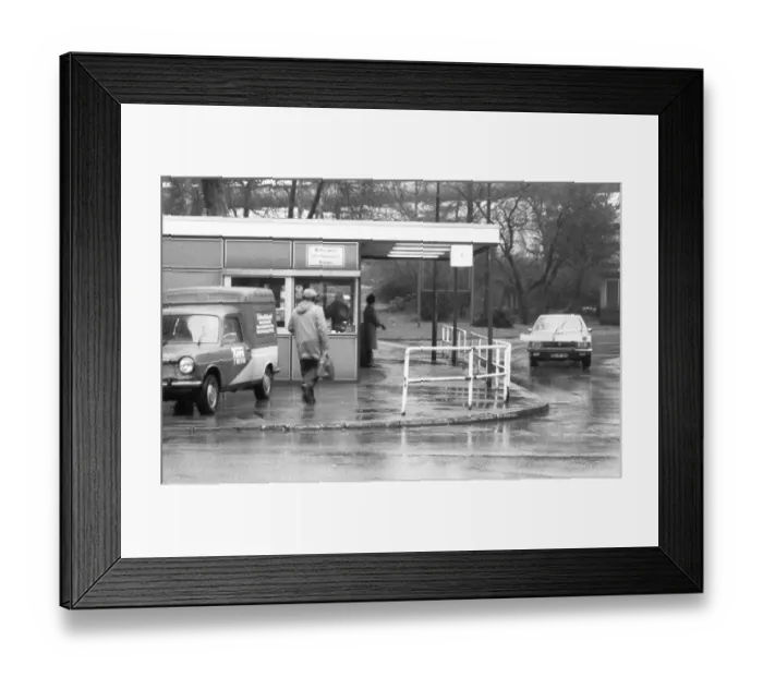 Framed Print : Plant and shift change at Hoesch AG Phoenix plant 1981