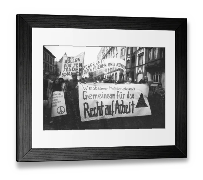 Framed Print : DGB peace demonstration in October 1981