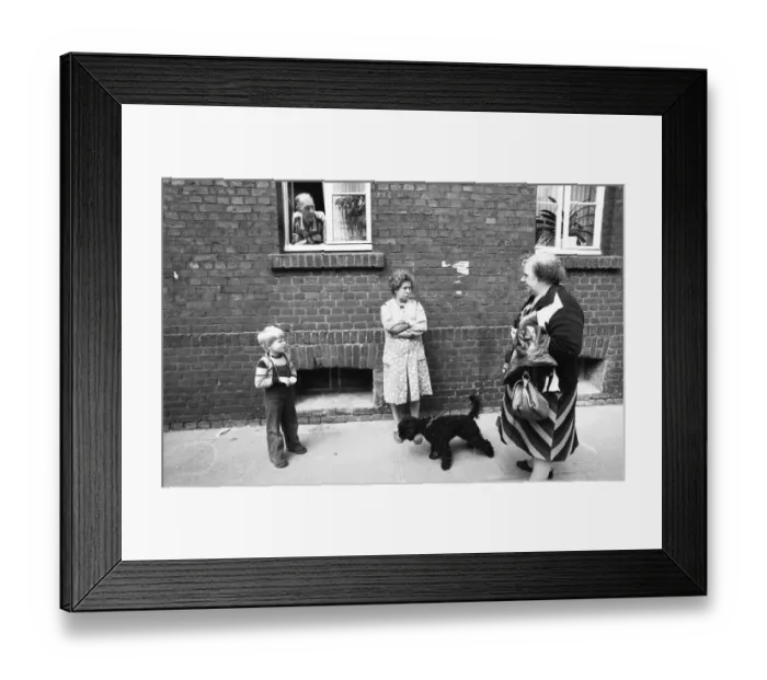 Framed Print : The planned sale of the old Augustastrasse colliery housing estate caused great concern among the tenants