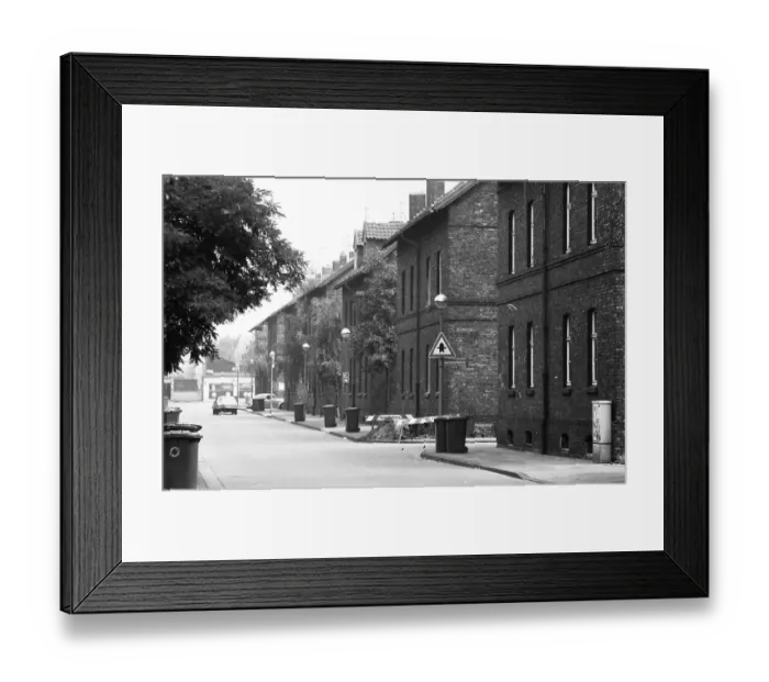 Framed Print : The planned sale of the old Augustastrasse colliery housing estate caused great concern among the tenants Framed Print : The planned sale of the old Augustastrasse colliery housing estate caused great concern among the tenants