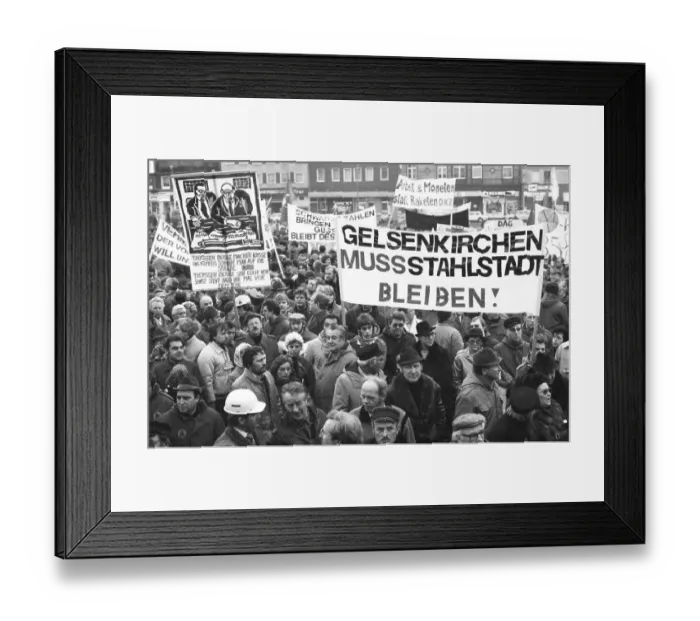 Framed Print : Concern for their jobs brought more than 5