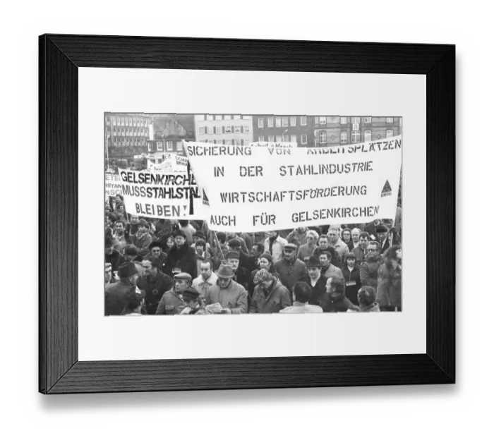 Framed Print : Concern for their jobs brought more than 5