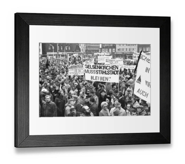 Framed Print : Concern for their jobs brought more than 5