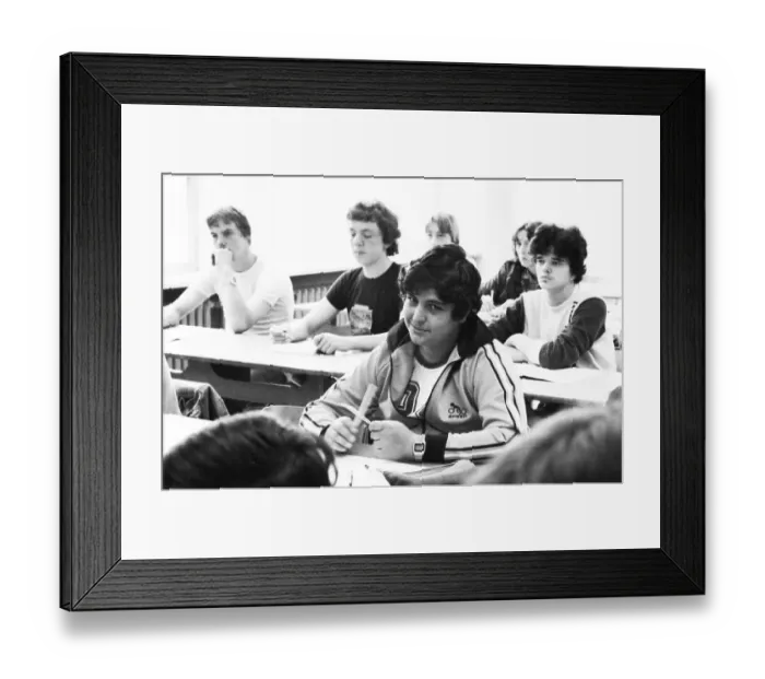Framed Print : Lessons at a vocational school in July 1981 Framed Print : Lessons at a vocational school in July 1981