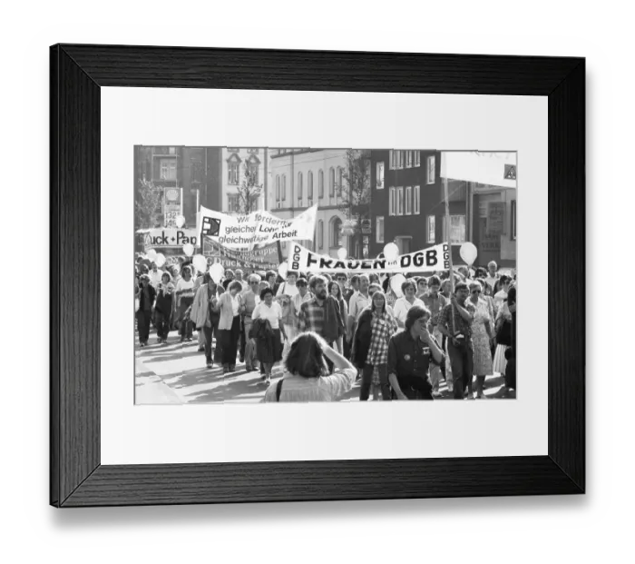 Framed Print : For equal pay for men and woman