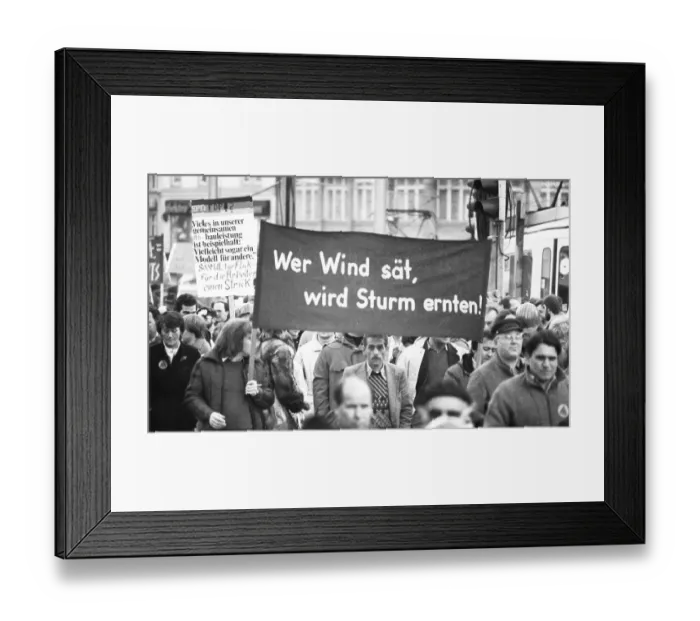 Framed Print : Following a call by the DGB, about 70 Framed Print : Following a call by the DGB, about 70