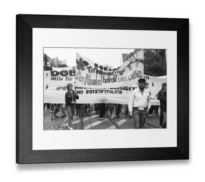 Framed Print : The traditional Anti-War Day 1982, Germany, Europe Framed Print : The traditional Anti-War Day 1982, Germany, Europe