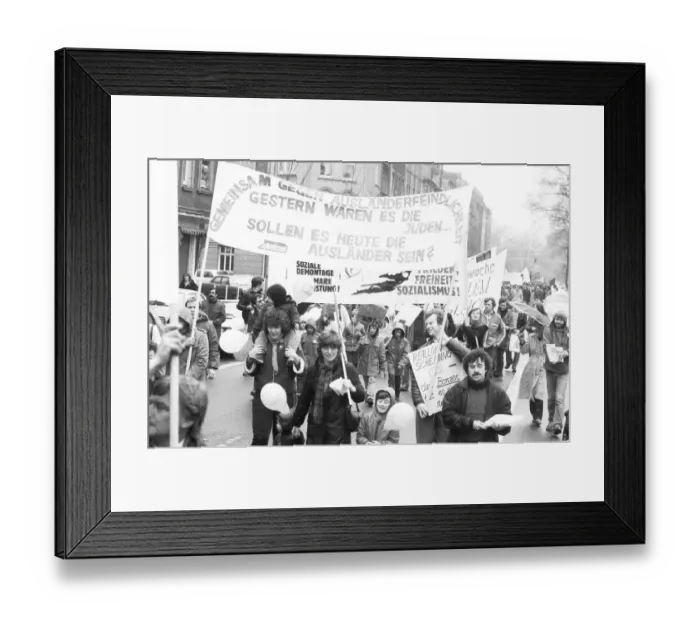 Framed Print : The traditional 1982 May Day procession of the trade unions