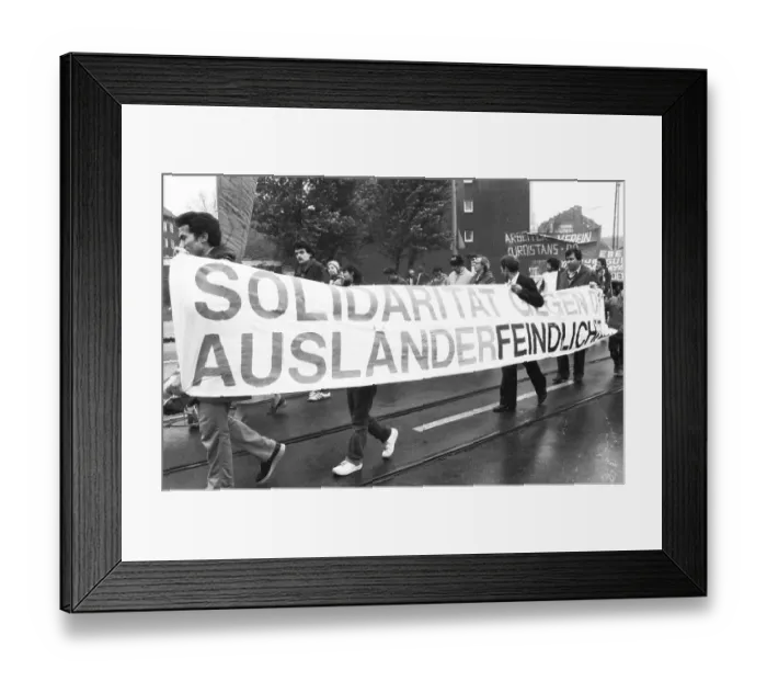 Framed Print : The traditional 1982 May Day procession of the trade unions