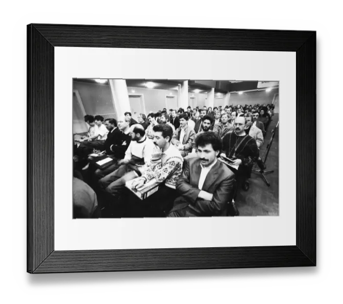 Framed Print : The 1990 DGB Conference for Foreigners advocated a humane law on foreigners