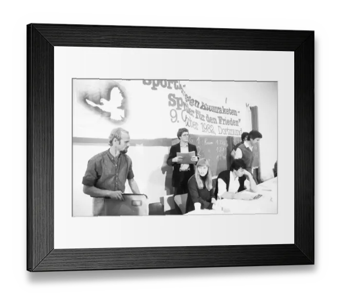 Framed Print : Athletes for Peace, as part of the peace movement Framed Print : Athletes for Peace, as part of the peace movement
