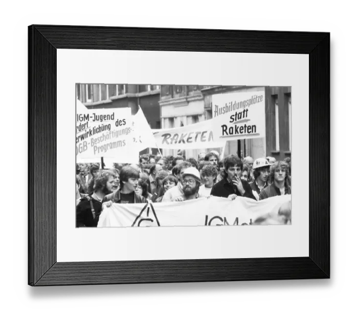Framed Print : All individual trade unions in the DGB demonstrated together with about 50 Framed Print : All individual trade unions in the DGB demonstrated together with about 50