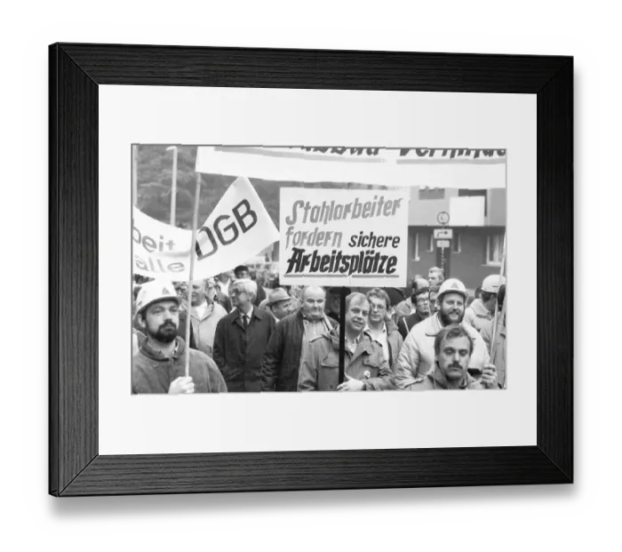Framed Print : All individual trade unions in the DGB demonstrated together with about 50