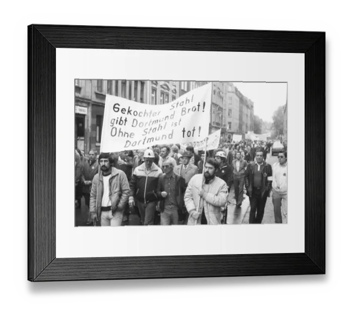 Framed Print : All individual trade unions in the DGB demonstrated together with about 50