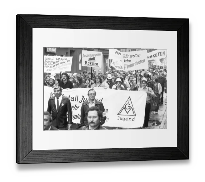Framed Print : All individual trade unions in the DGB demonstrated together with about 50 Framed Print : All individual trade unions in the DGB demonstrated together with about 50