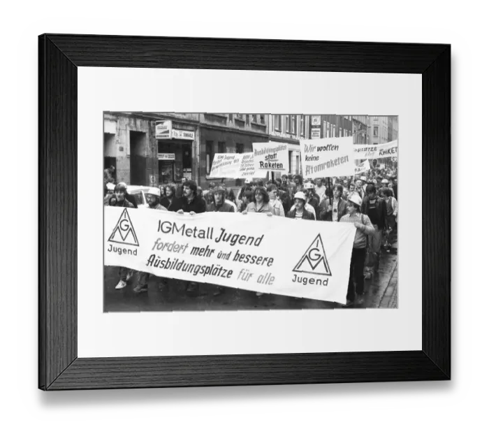 Framed Print : All individual trade unions in the DGB demonstrated together with about 50 Framed Print : All individual trade unions in the DGB demonstrated together with about 50