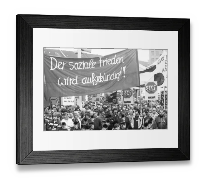 Framed Print : All individual trade unions in the DGB demonstrated together with about 50
