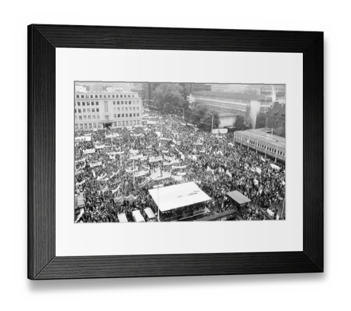 Framed Print : All individual trade unions in the DGB demonstrated together with about 50
