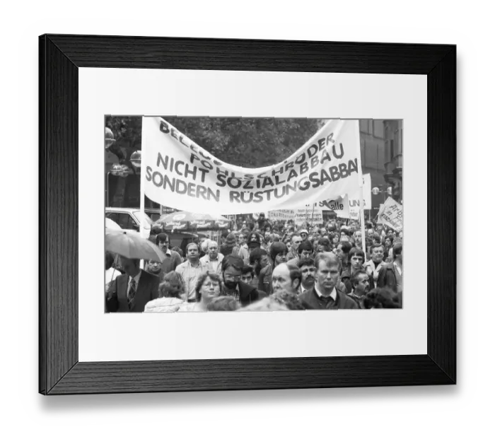 Framed Print : All individual trade unions in the DGB demonstrated together with about 50