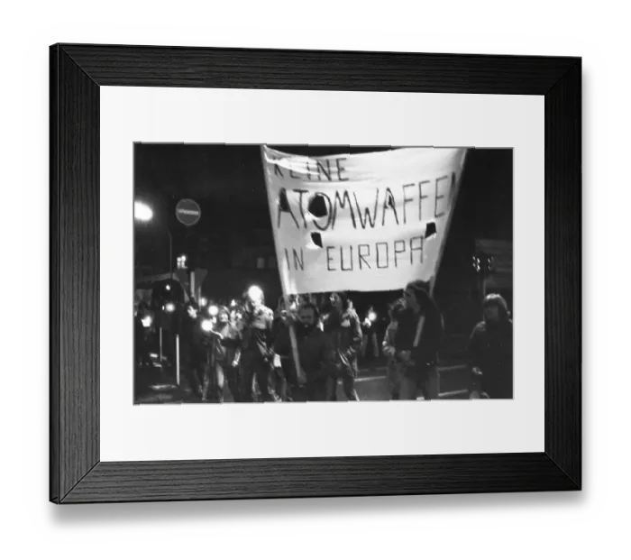 Framed Print : With a torchlight march and a rally in the Westfalenhalle