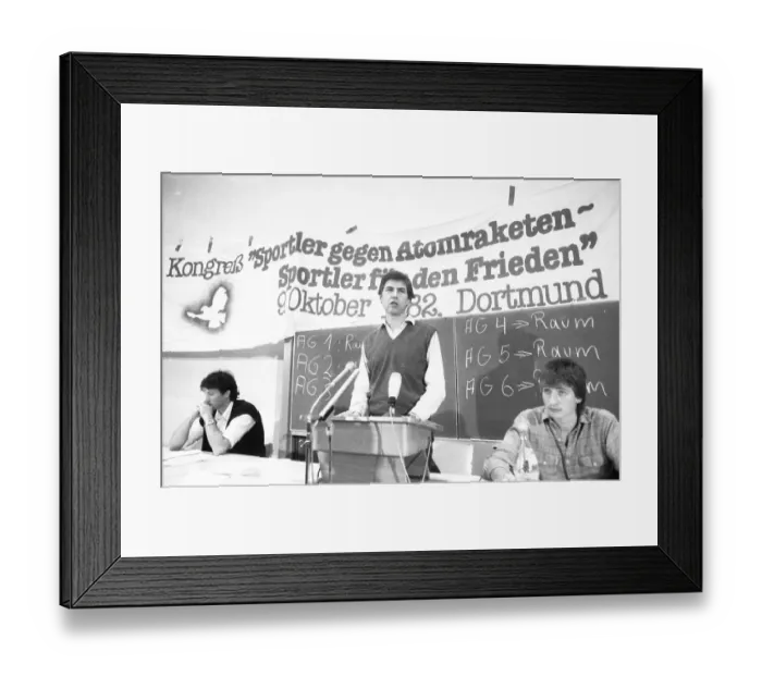 Framed Print : Sportsmen for Peace, as part of the peace movement