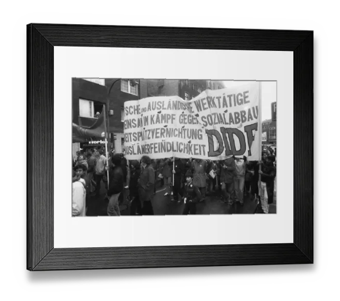 Framed Print : About 20, 000 workers of Thyssen