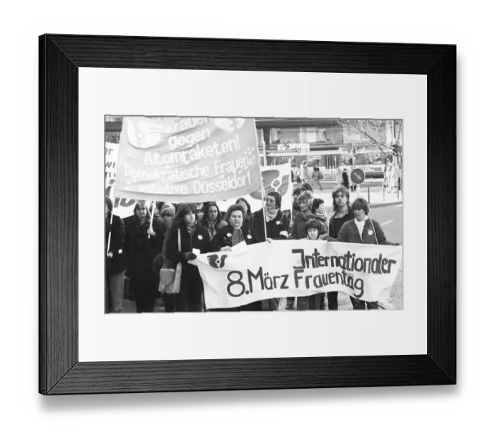 Framed Print : International Women's Day 1982 was traditionally celebrated with demonstrations