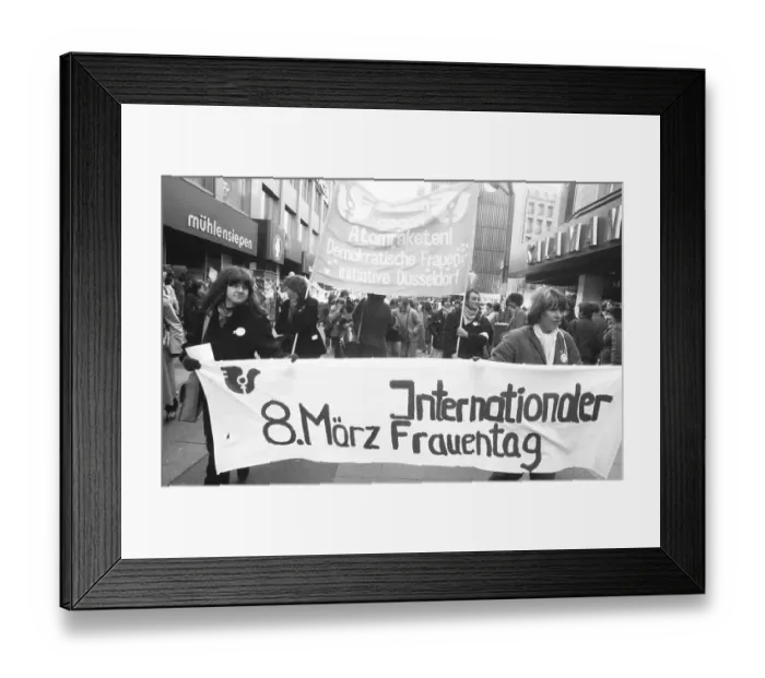 Framed Print : International Women's Day 1982 was traditionally celebrated with demonstrations