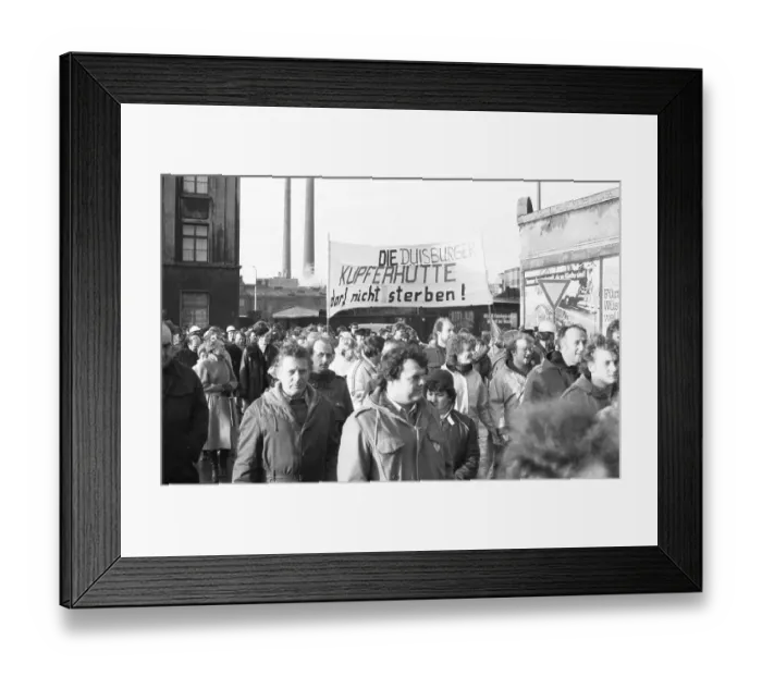 Framed Print : About 20, 000 workers of Thyssen Framed Print : About 20, 000 workers of Thyssen