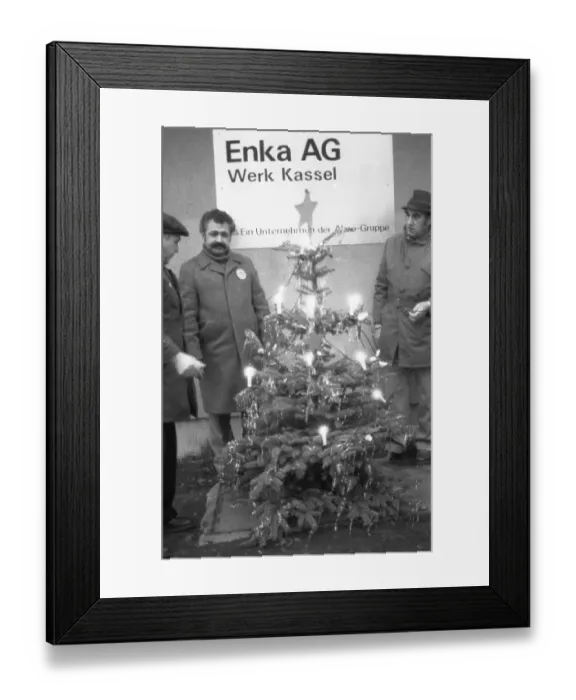 Framed Print : Worried about their jobs, workers and employees occupied their company