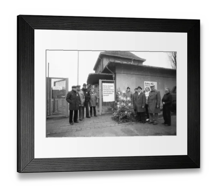 Framed Print : Worried about their jobs, workers and employees occupied their company
